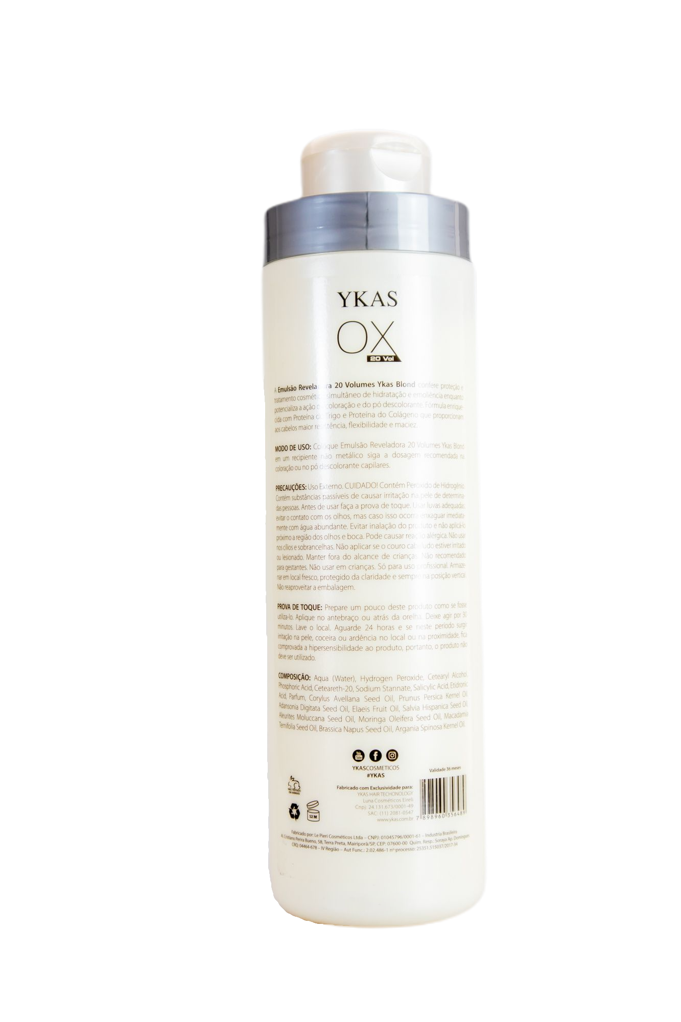 Ykas Brazilian Hair Treatment Professional Blond Oxidizing Emulsion Hair Treatment OX 20 6% 900ml - Ykas