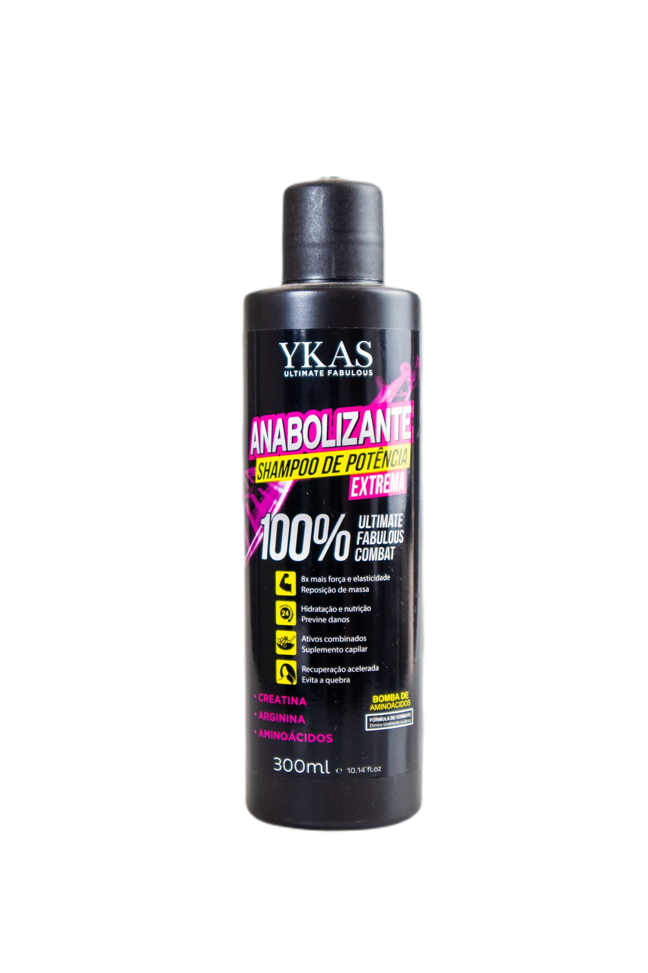 Ykas Brazilian Hair Treatment Ultimate Fabulous Combat Hair Anabolic Shampoo Extreme Power 300ml - Ykas
