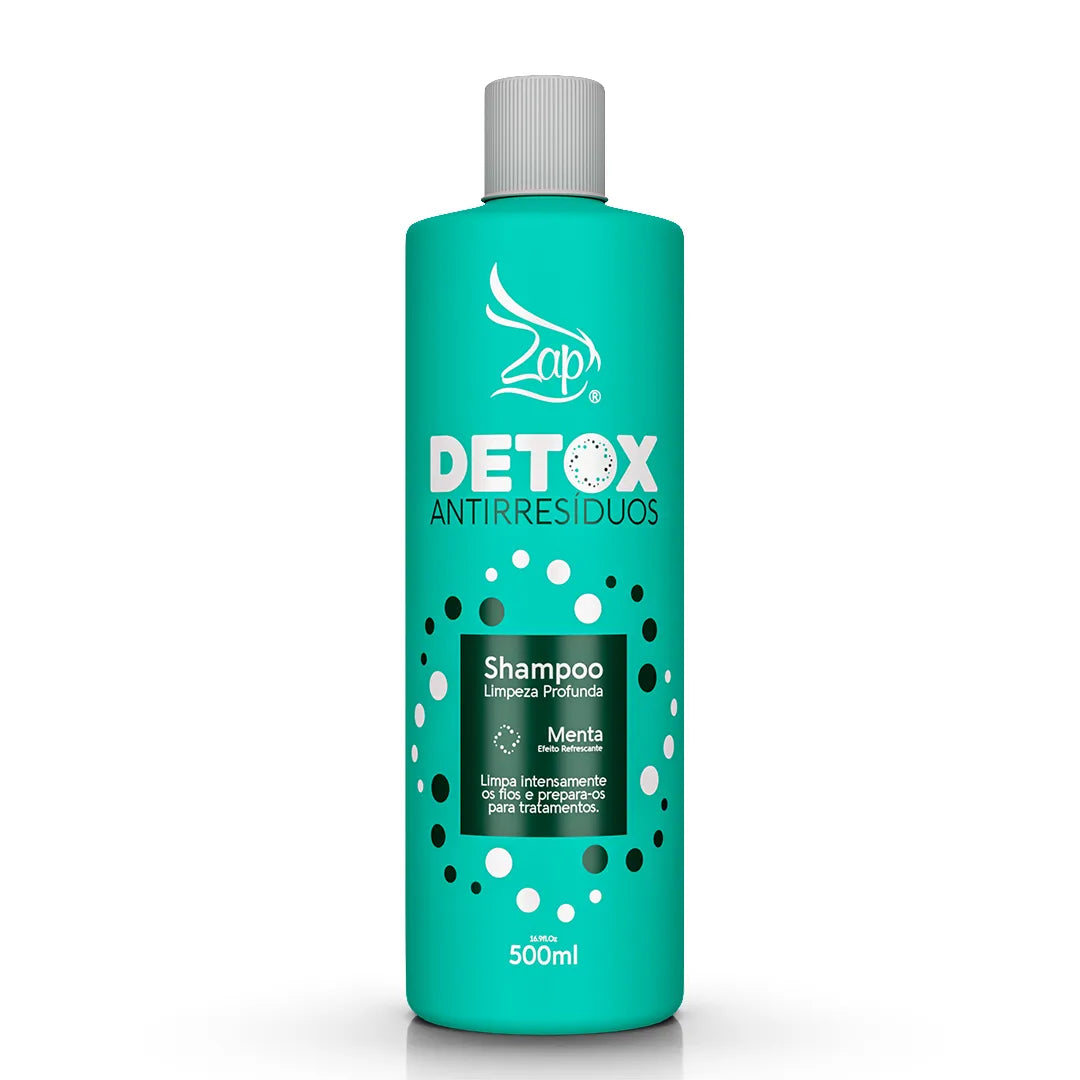 Zap Cosmetics Brazilian Keratin Treatment Brazilian Detox Anti Residue Deep Cleaning Hair Shampoo 500ml - Zap Cosmetics