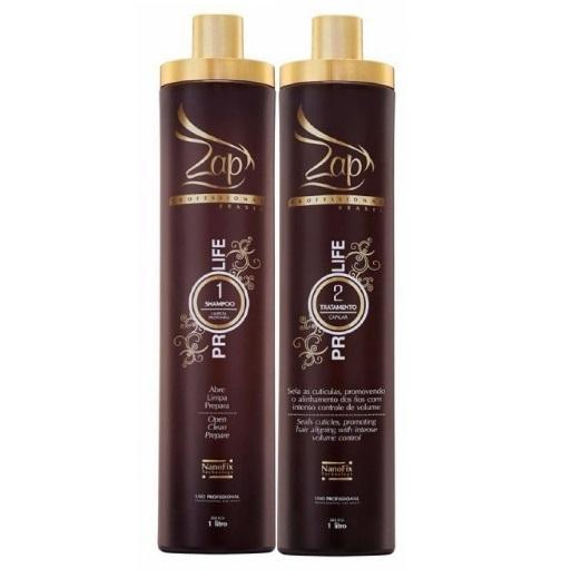 Zap Cosmetics Brazilian Keratin Treatment Brazilian Pro Life Nanofix Hair Progressive Brush Treatment 2x1L - Zap Cosmetics